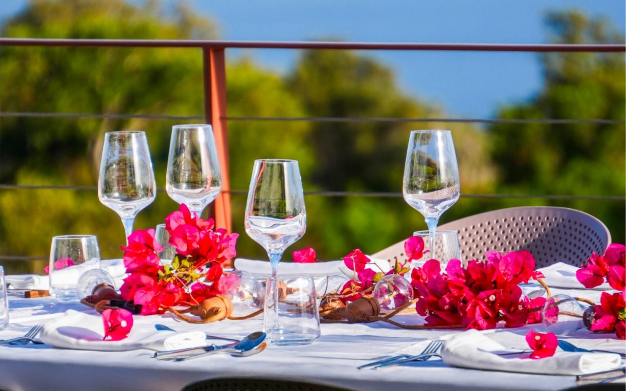 table d'hôte à la villa Arbousière à Porto Vecchio
